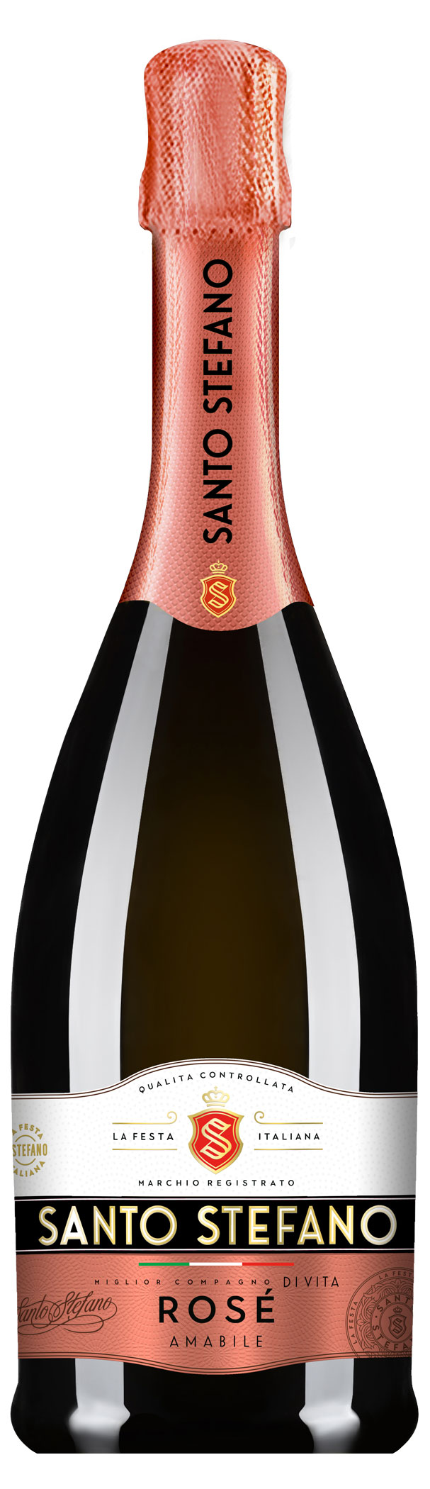 

Напиток винный игристый Santo Stefano Rose Amabile розовый полусладкий Россия, 0,75 л