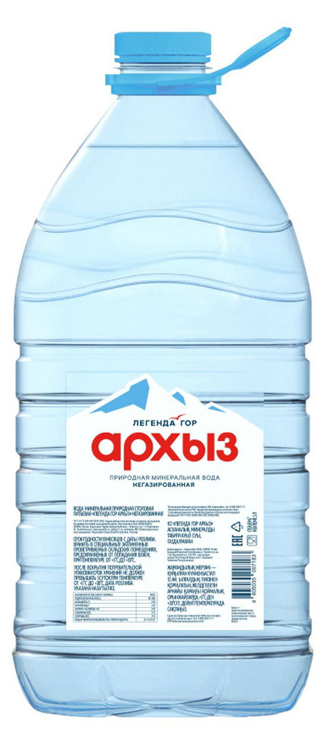 

Вода минеральная Легенда Гор Архыз без газа, 5 л