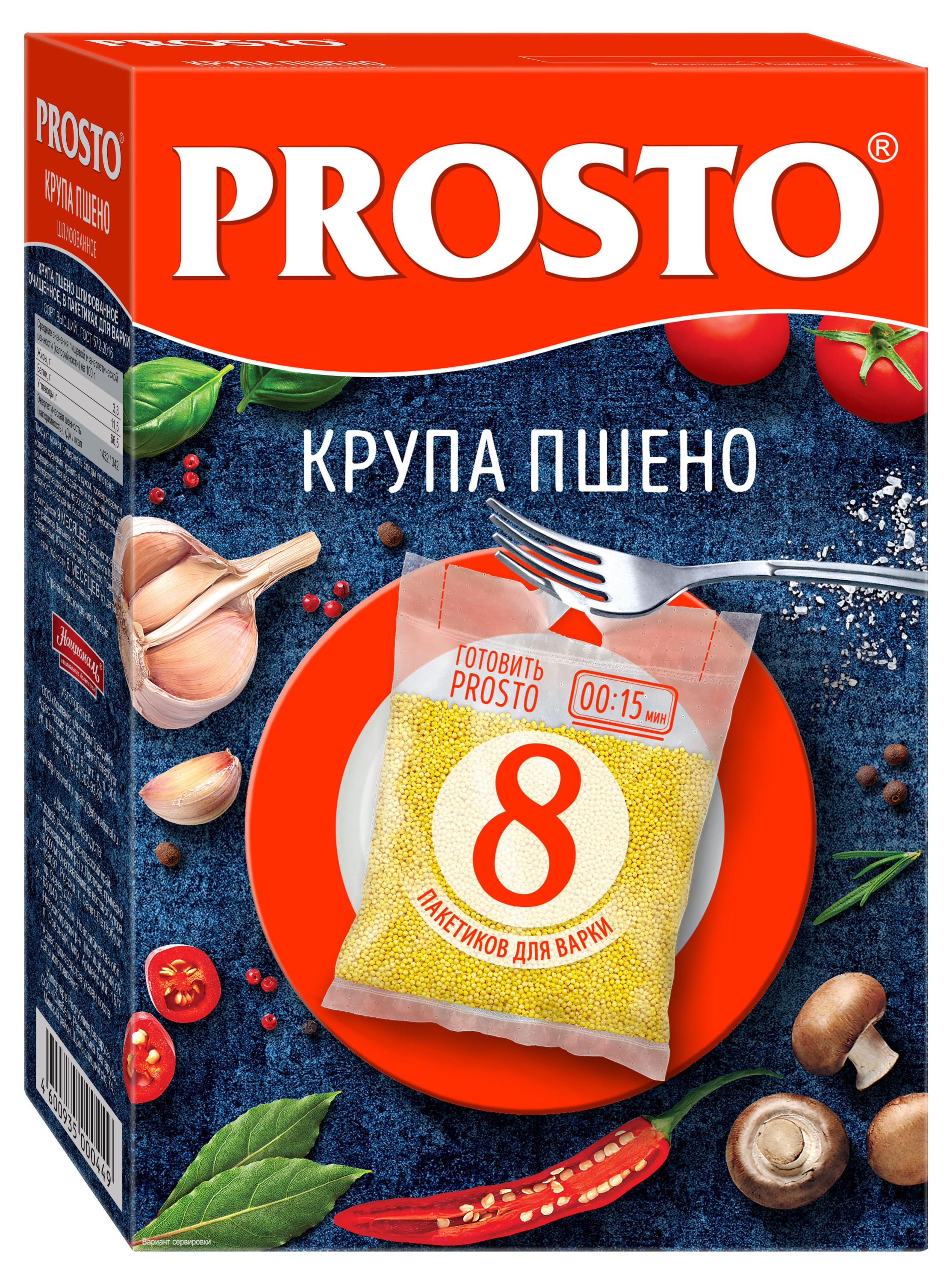 

Пшено PROSTO в пакетиках для варки 8 порций, 500 г