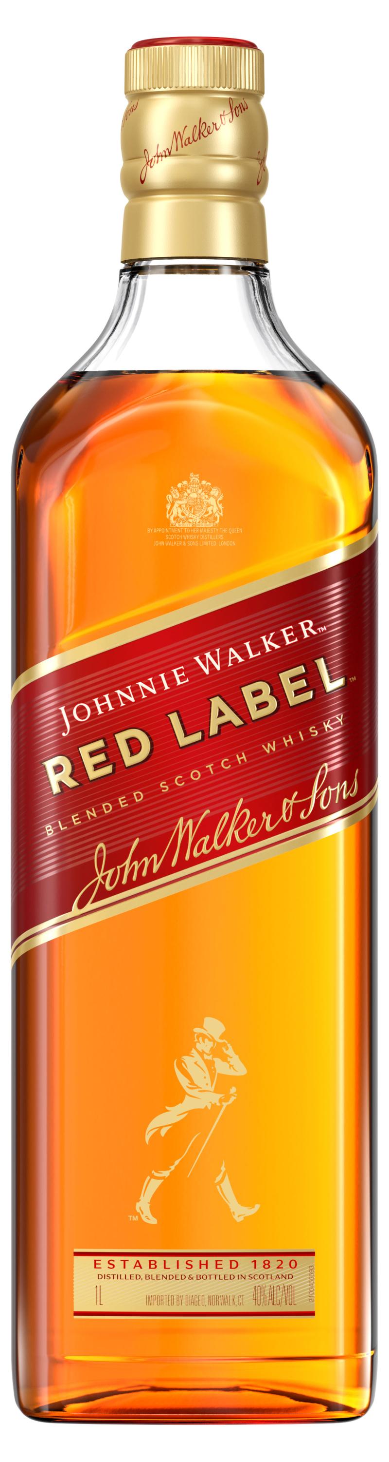 Изображение товара Виски Johnnie Walker Red Label 1л, купажированный, Шотландия