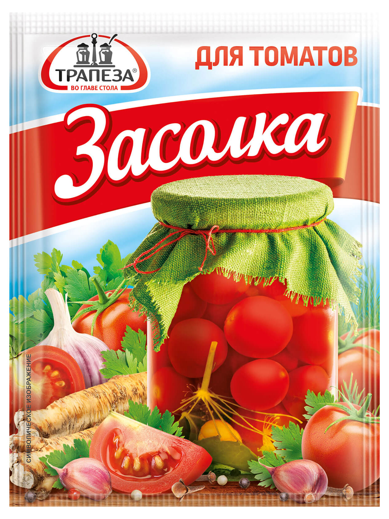 

Приправа Трапеза Для засолки томатов, 30 г