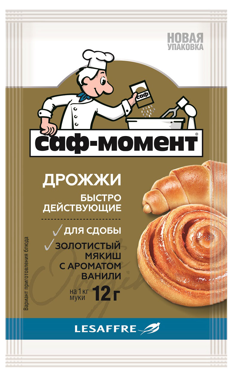 

Дрожжи Саф-Момент для сдобы с запахом ванили, 12 г