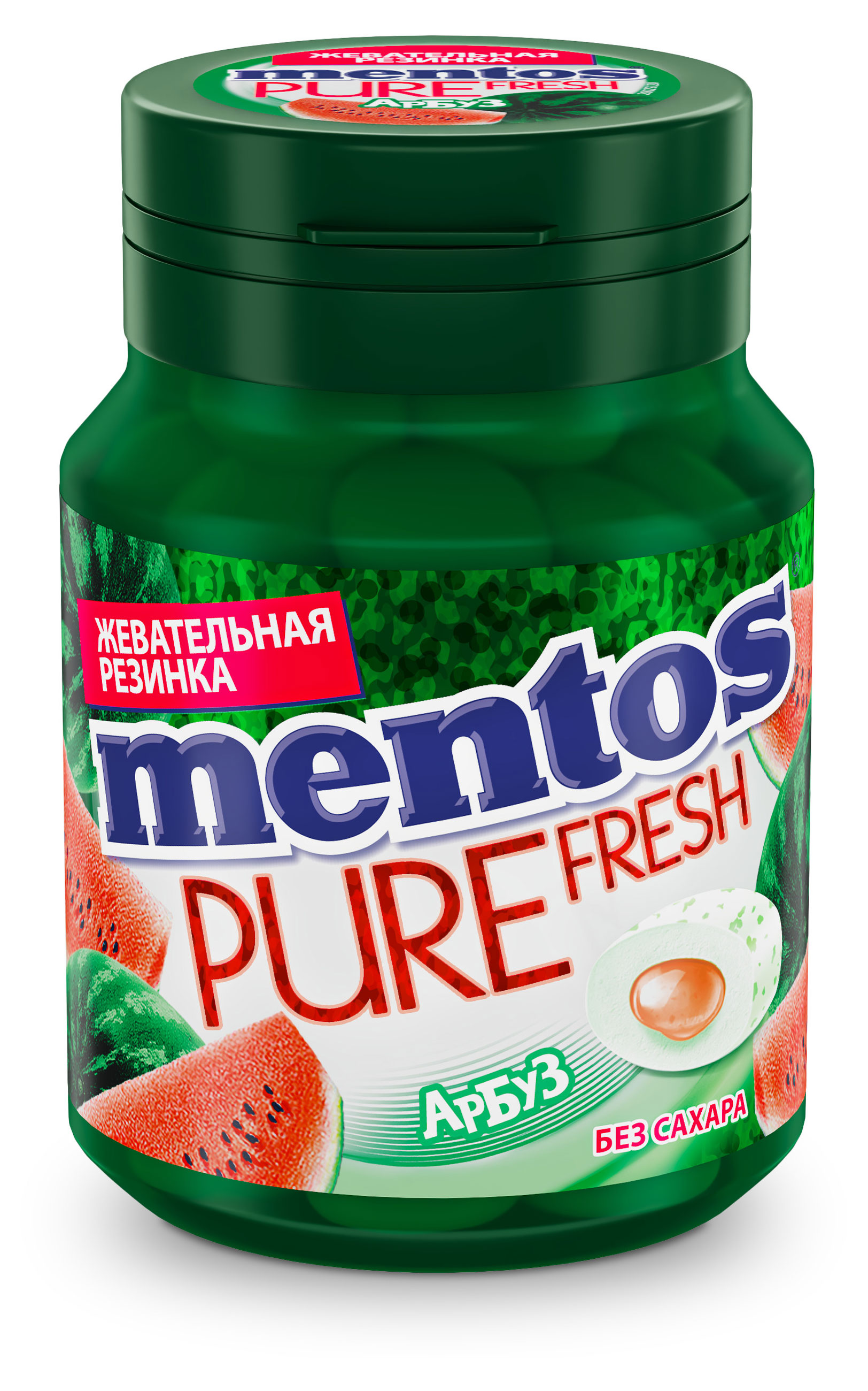 Изображение товара Резинка жевательная Mentos Pure Fresh Арбуз, 54 г