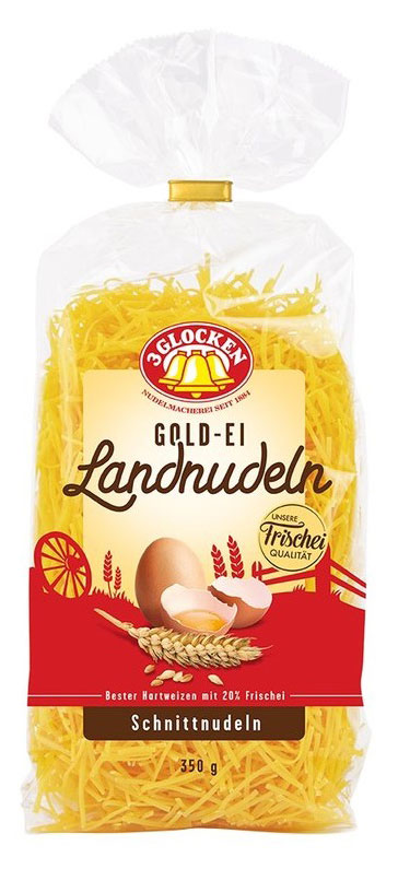 Изображение товара Макаронные изделия 3 GLOCKEN Gold-Ei Schnittnudeln лапша, 350 г