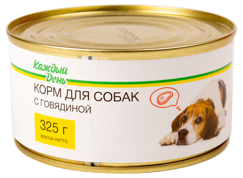 

Корм для собак Каждый день с говядиной, 325 г