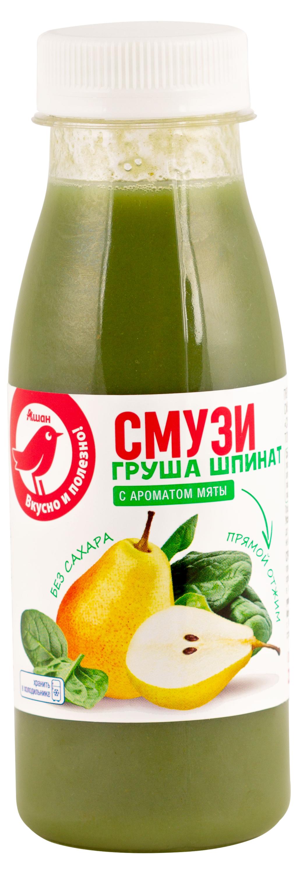 

Смузи АШАН Красная птица со вкусом груша шпинат с ароматом мяты, 250 мл
