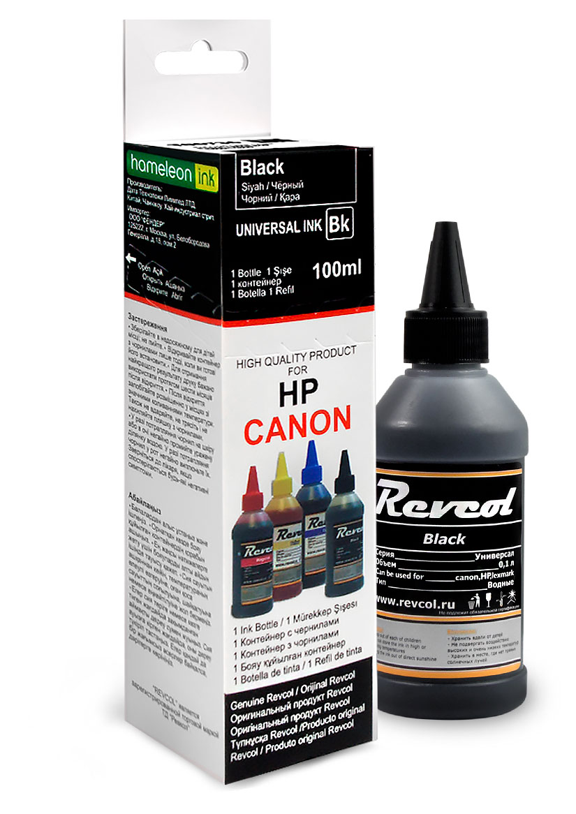 

Чернила Revcol для HP Canon Black Dye, 100 мл