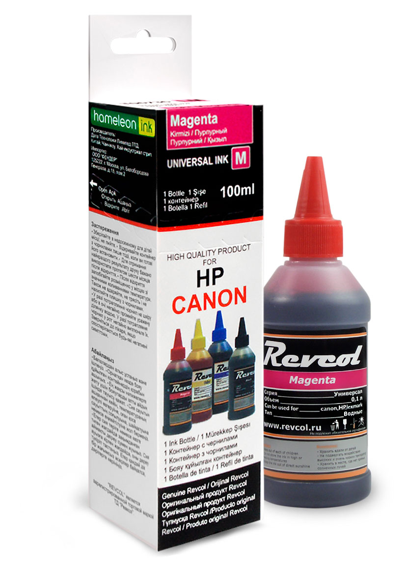 

Чернила Revcol для HP Canon Magenta Dye, 100 мл