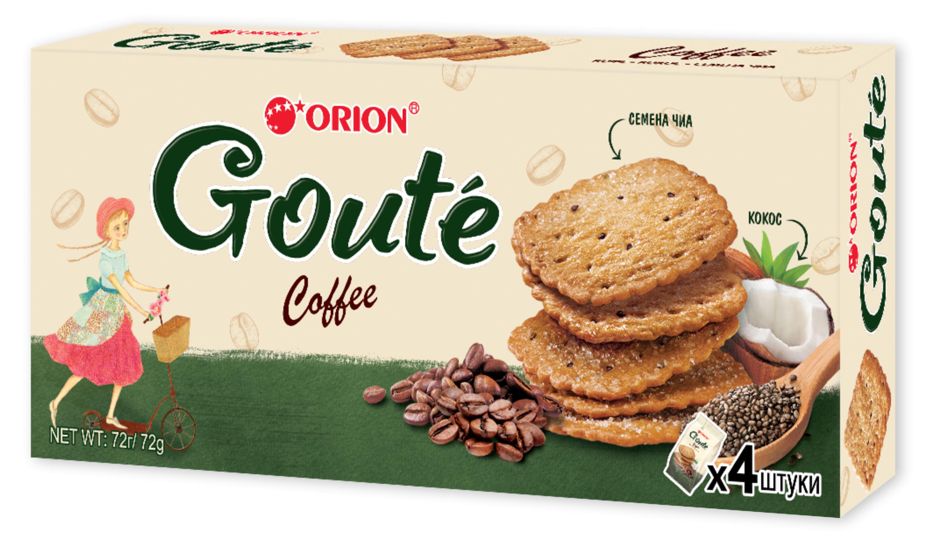 

Печенье затяжное Orion Goute Coffee, 72 г