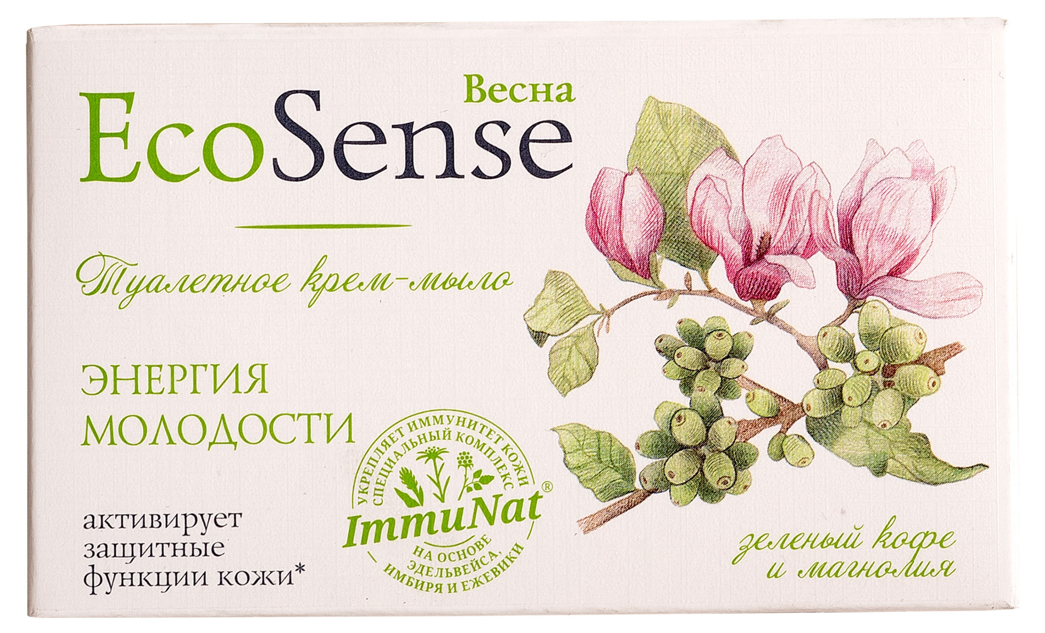 

Крем-мыло туалетное Весна Ecosense Зеленый кофе и магнолия, 90 г