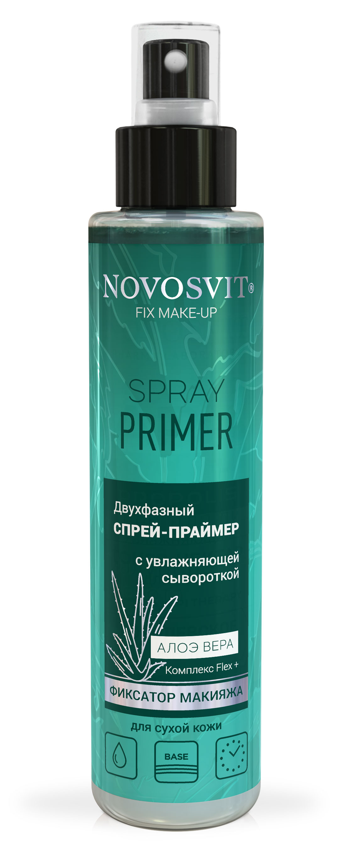 

Спрей-праймер для лица Novosvit Двухфазный с увлажняющей сывороткой Алоэ Вера, 100 г