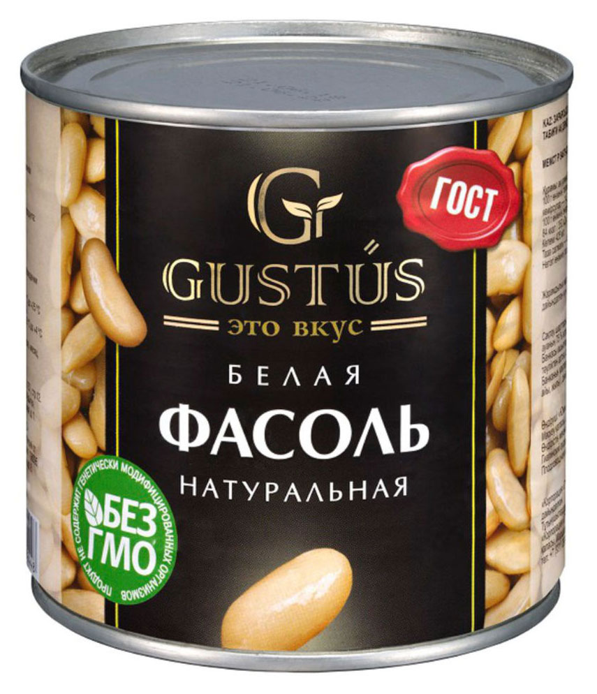 

Фасоль Gustus белая натуральная, 400 г