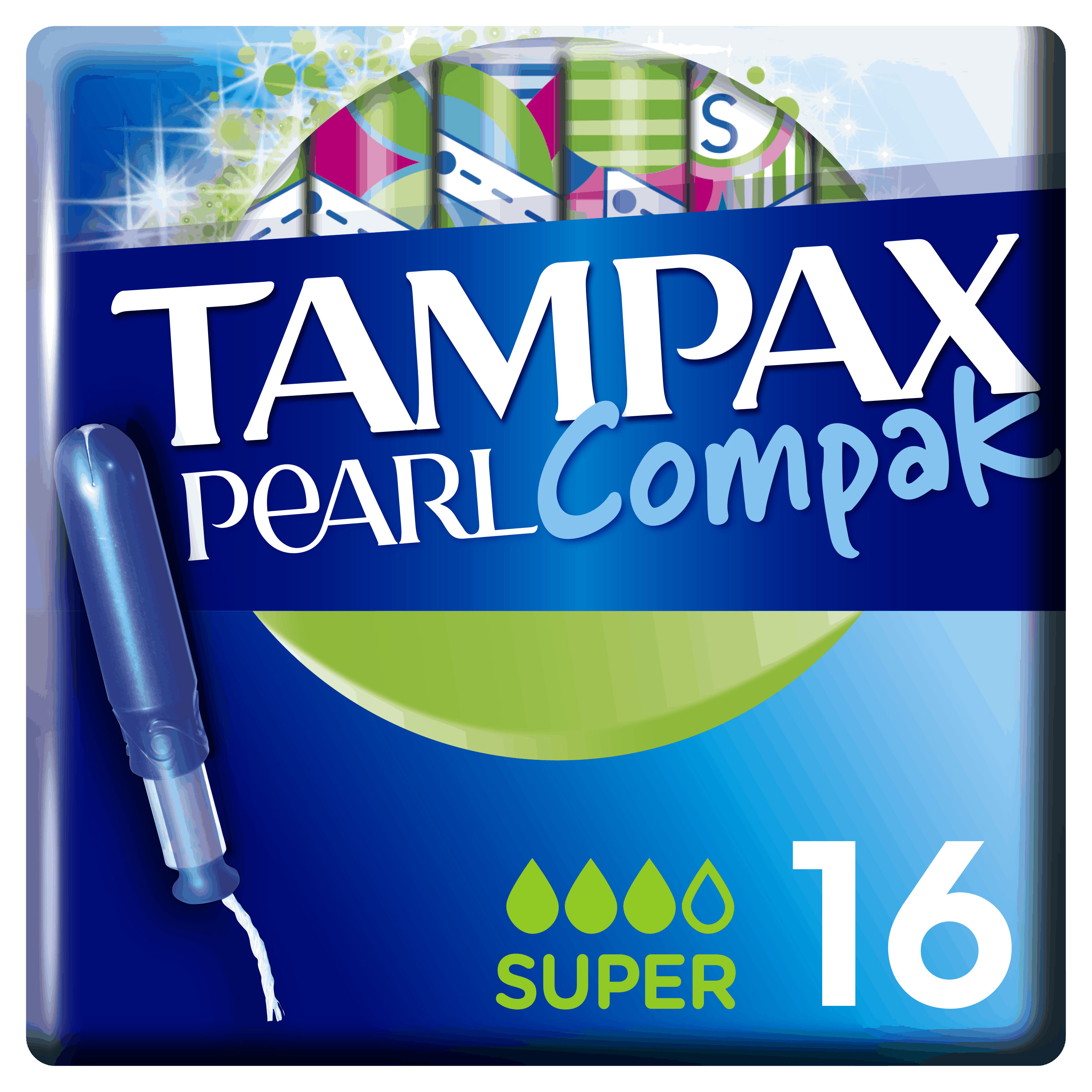 Изображение товара Тампоны гигиенические Tampax Pearl Compak Super Duo с аппликатором, 16 шт