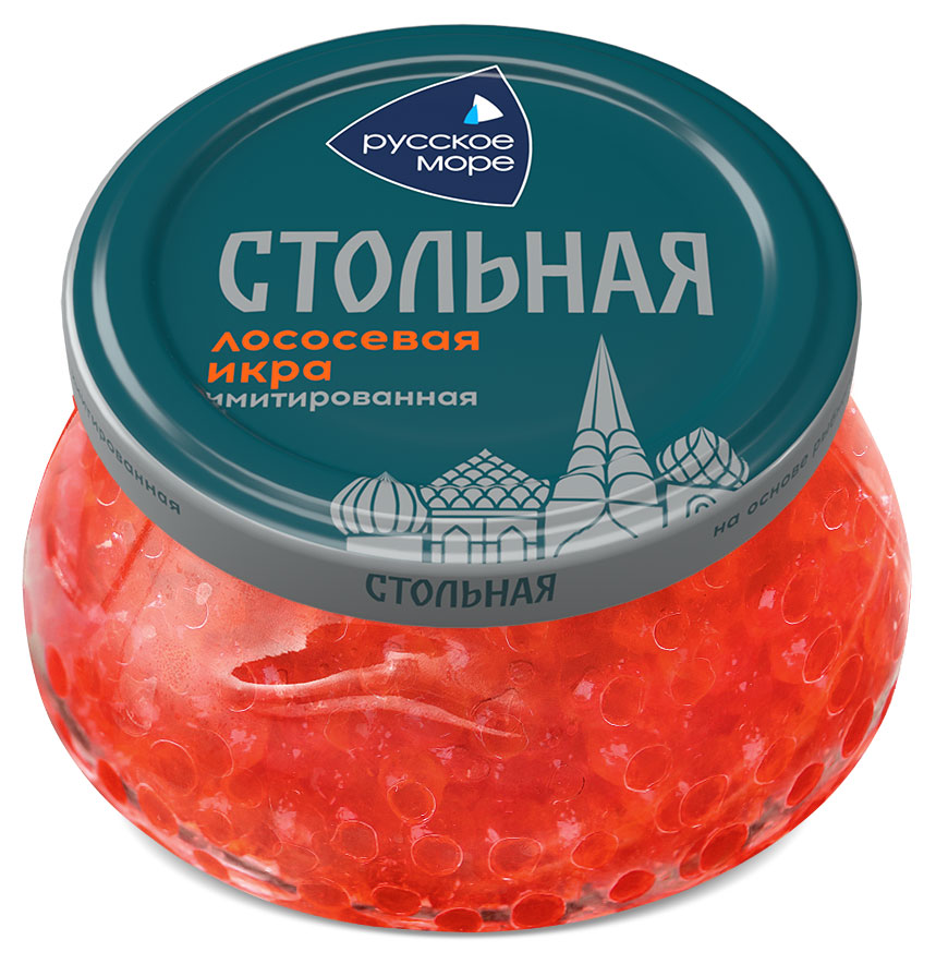 

Икра лососевая Русское Море Стольная люкс имитированная, 230 г