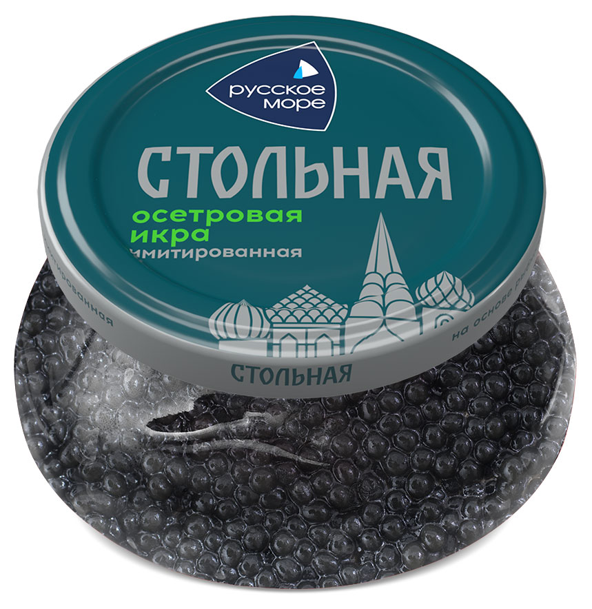 

Икра осетровая Русское море Стольная имитация пастеризованная, 230 г