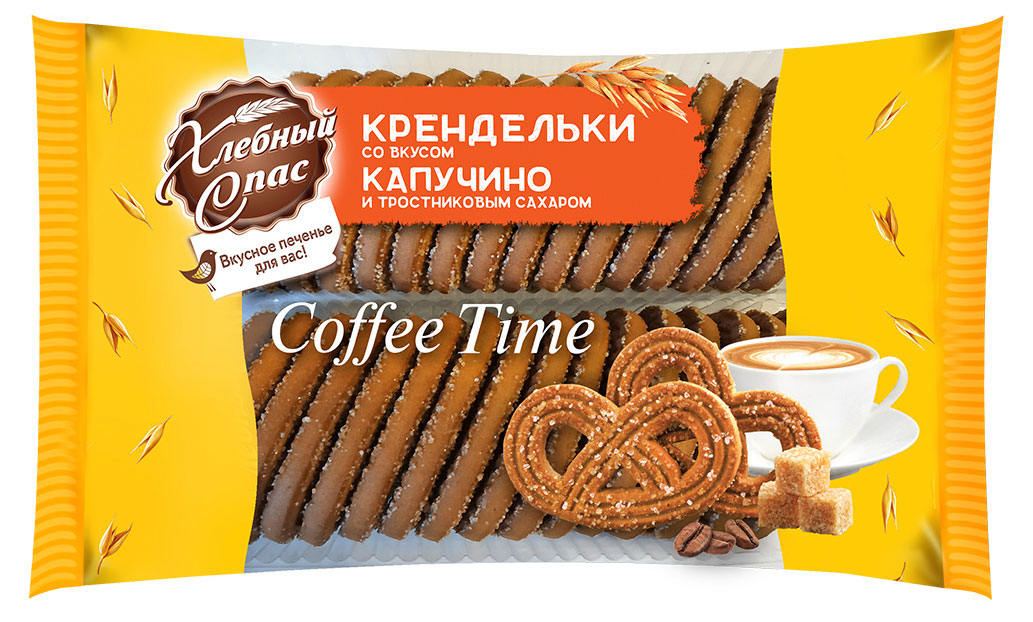 

Печенье сдобное Хлебный Спас Coffee Time Крендельки со вкусом Капучино, 320 г