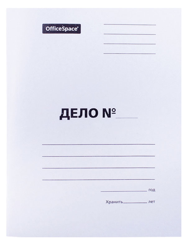 

Скоросшиватель OfficeSpace Дело 320г/м2, белый