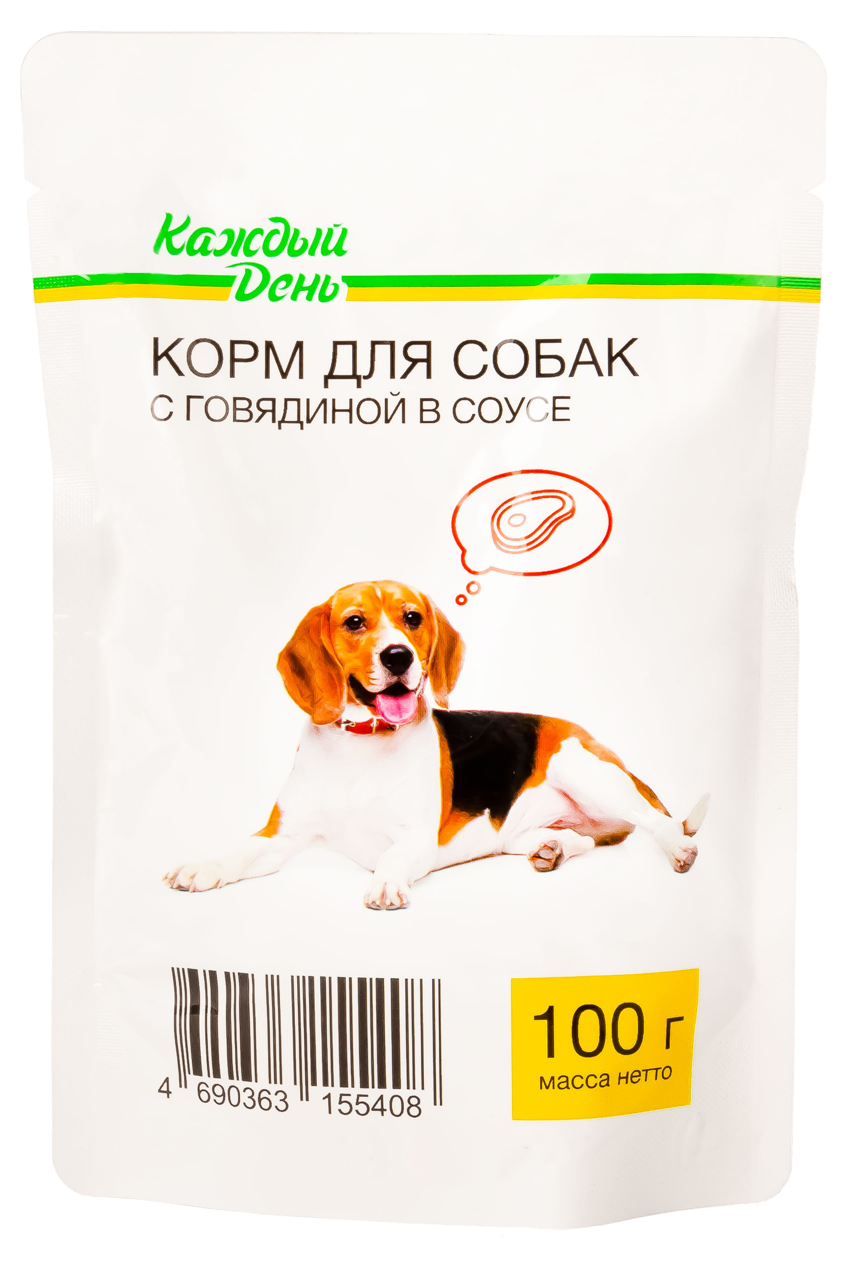 

Корм для собак Каждый день с говядиной в соусе, 100 г