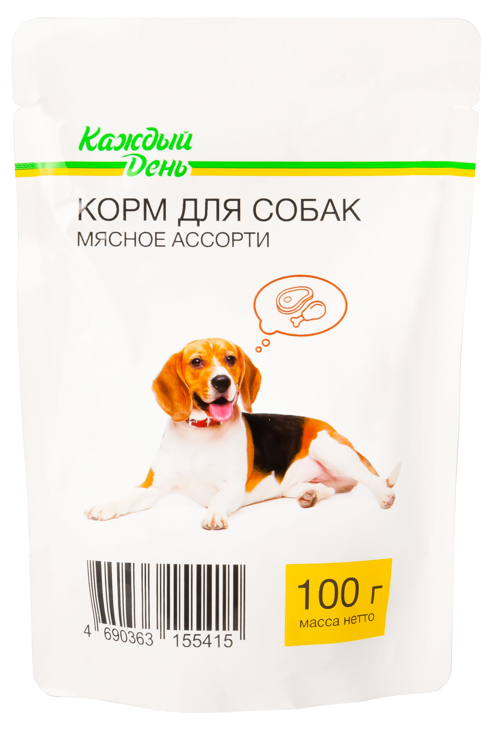 

Корм для собак Каждый день Мясное ассорти, 100 г