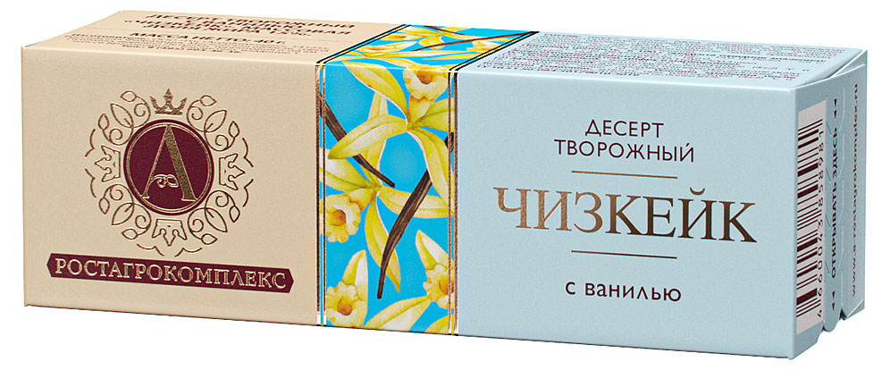 

Десерт А.Ростагрокомплекс творожный с ванилью чизкейк 15% БЗМЖ, 40 г