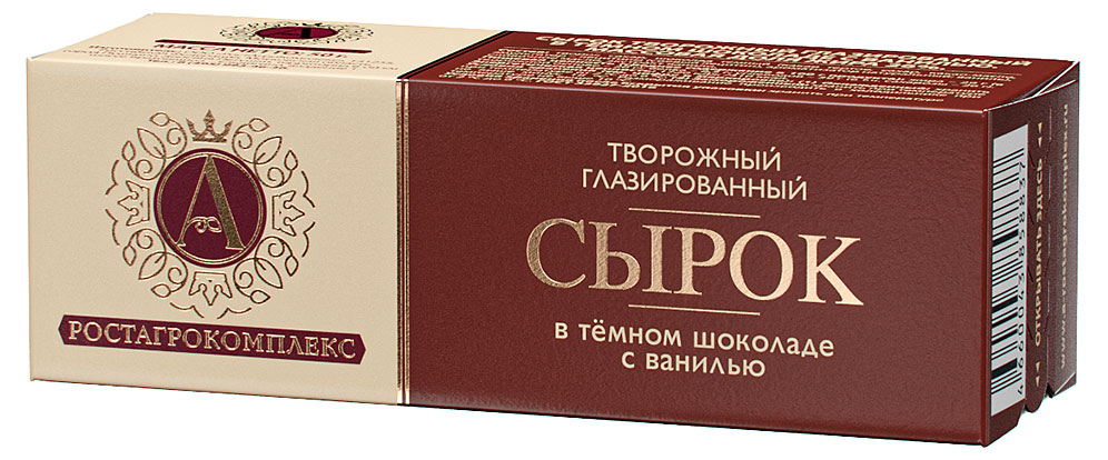 

Сырок творожный А.Ростагрокомплекс в тёмном шоколаде с ванилью 26%, 50 г
