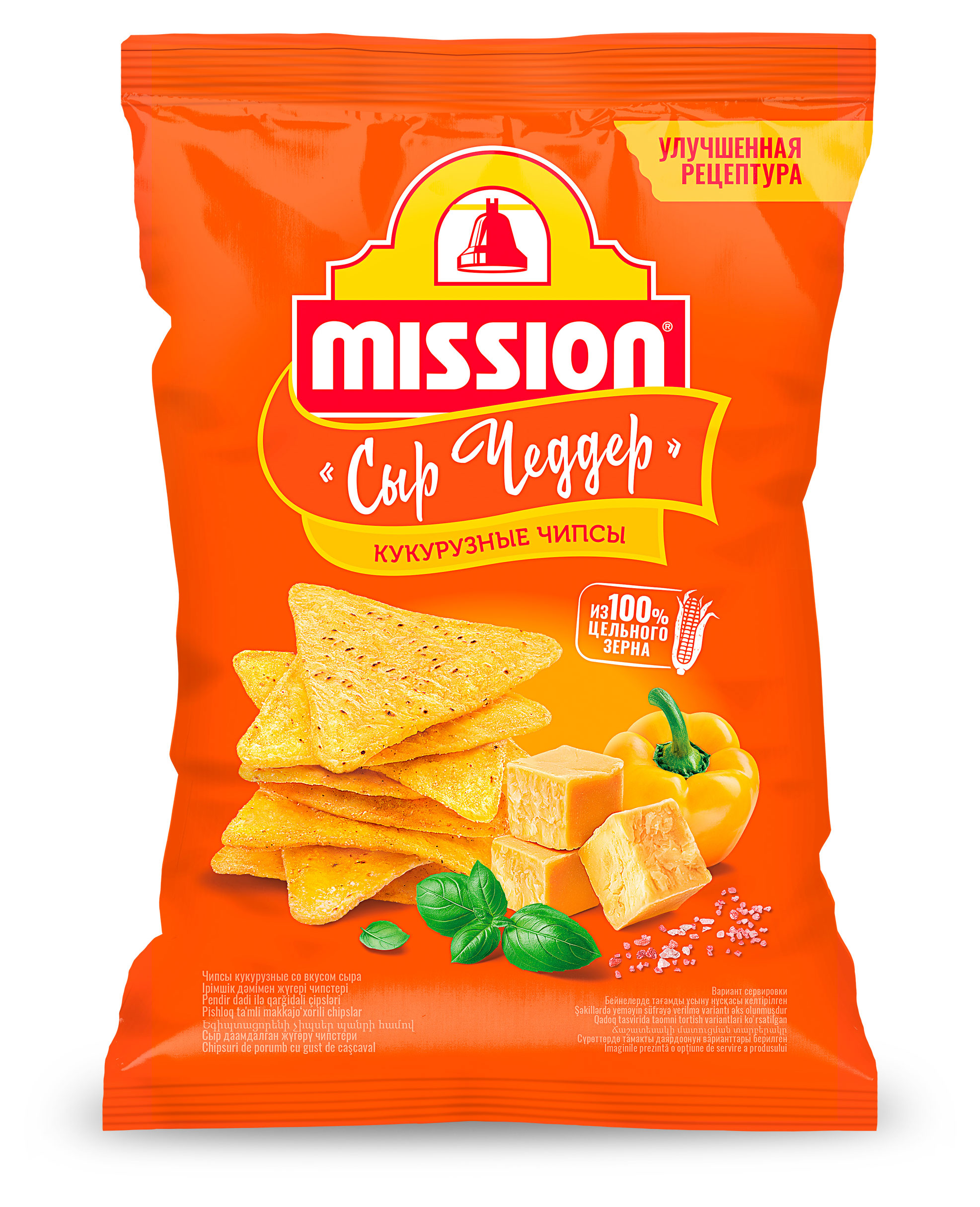 

Чипсы кукурузные Mission со вкусом сыра Чеддер, 150 г