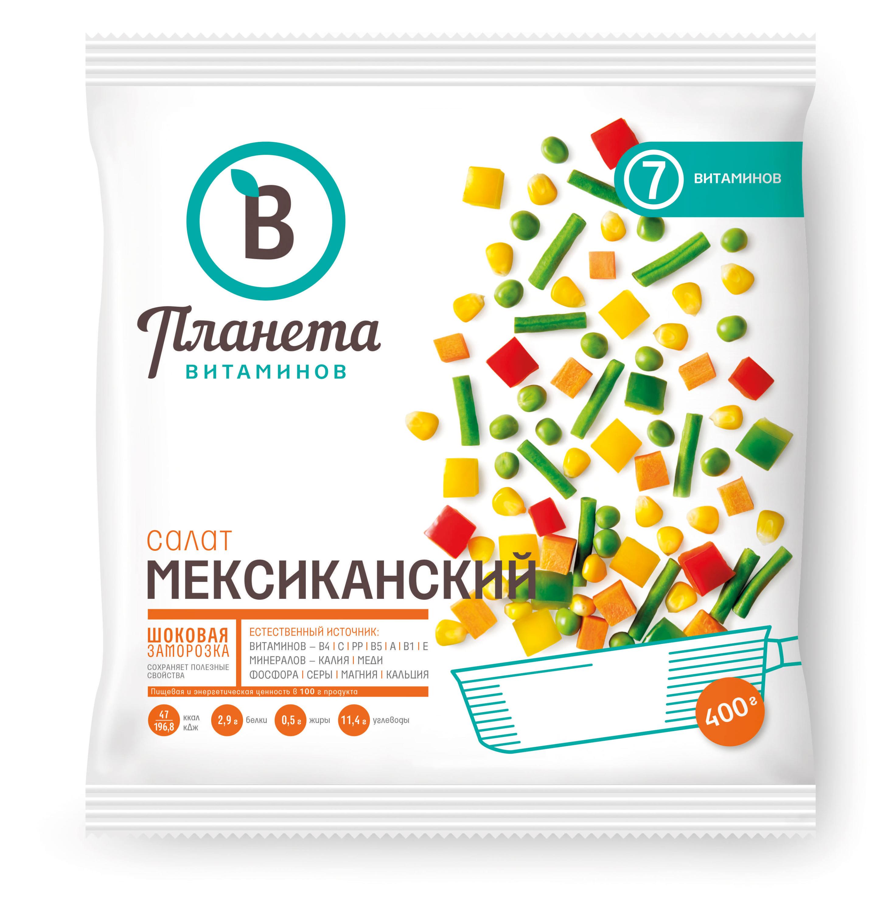 

Смесь овощная Планета Витаминов Мексиканская замороженная, 400 г