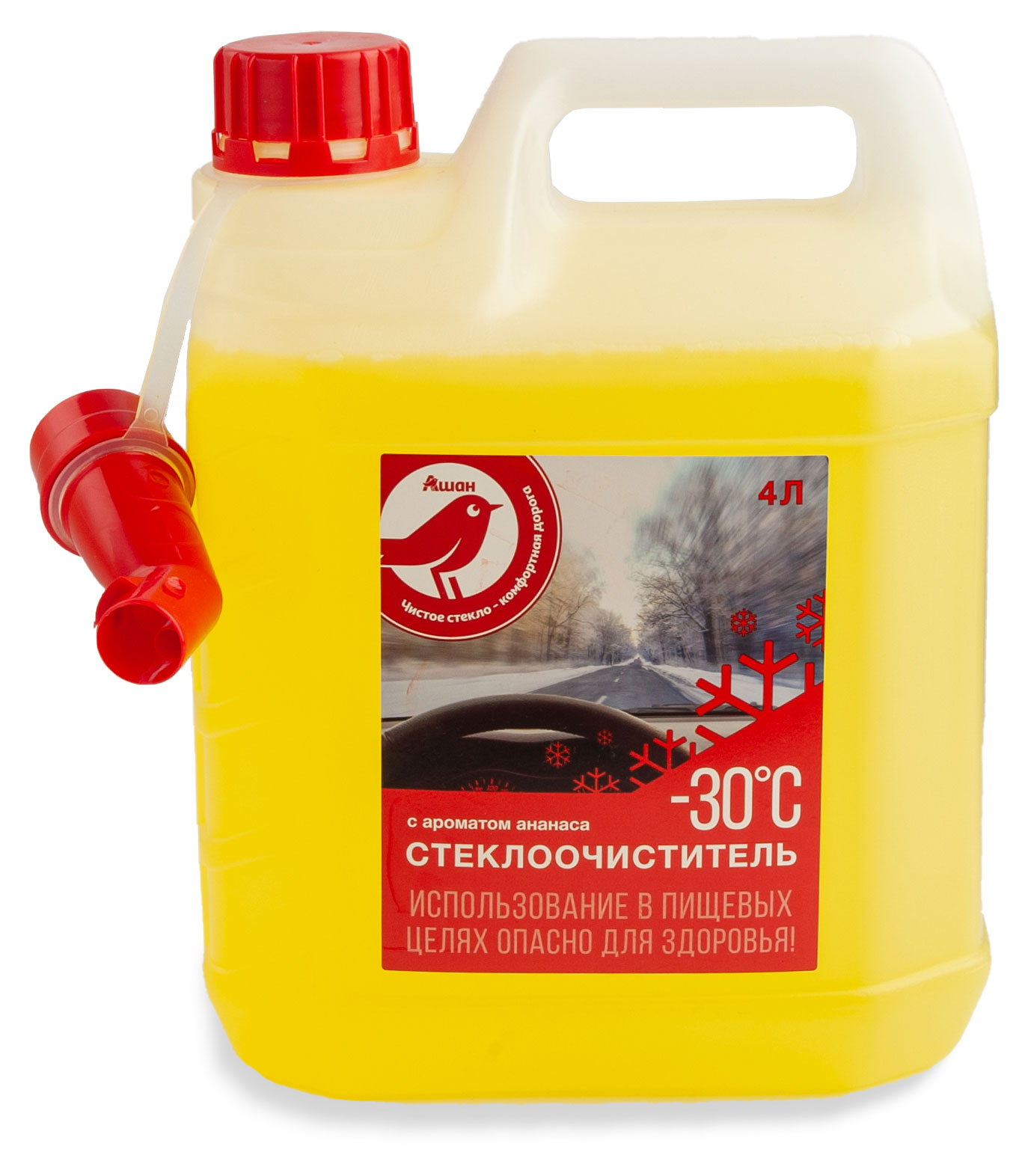 

Жидкость стеклоомывателя -30С АШАН Красная птица, 4 л
