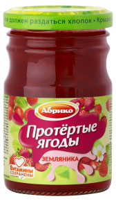 

Протертые ягоды Абрико земляника, 230 г