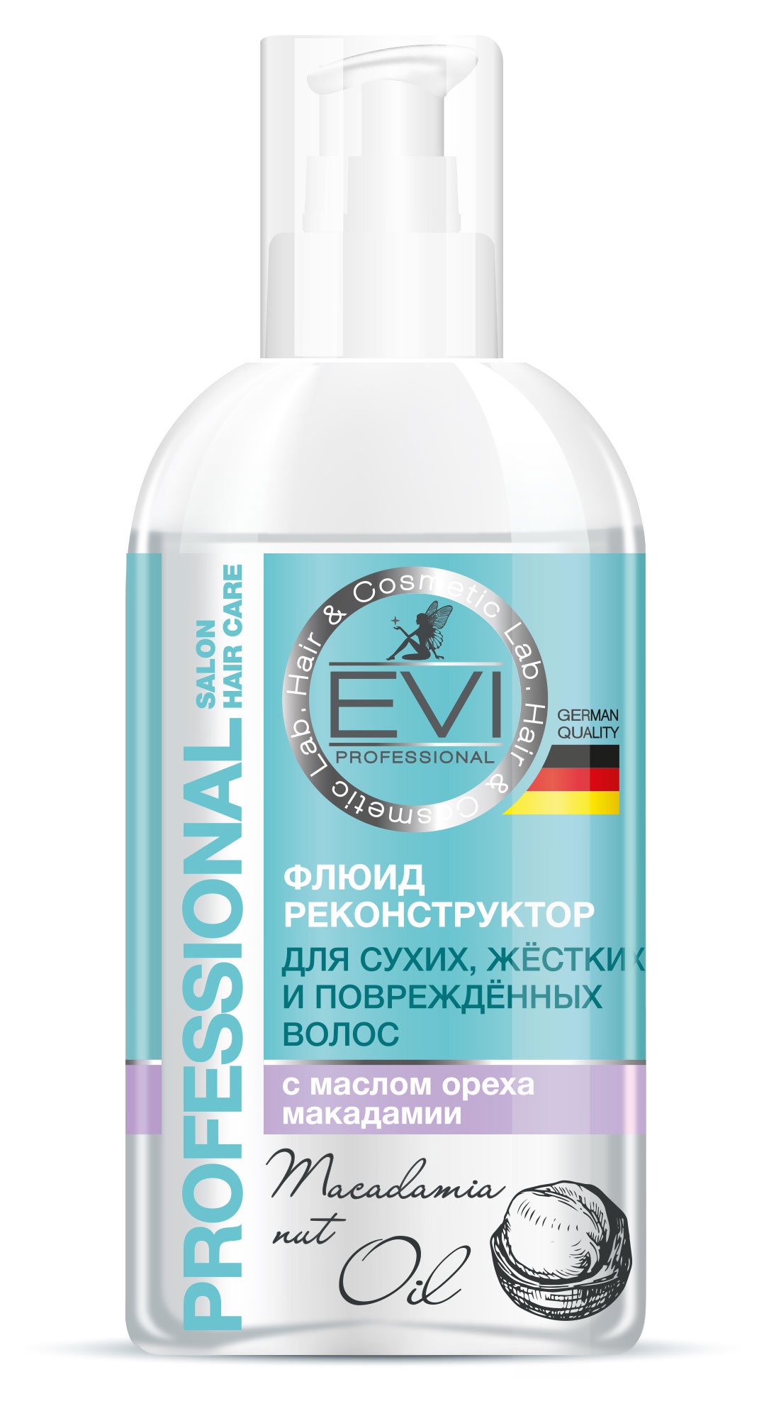 

Флюид-реконструктор для волос EVI professional с маслом ореха макадамии, 150 мл