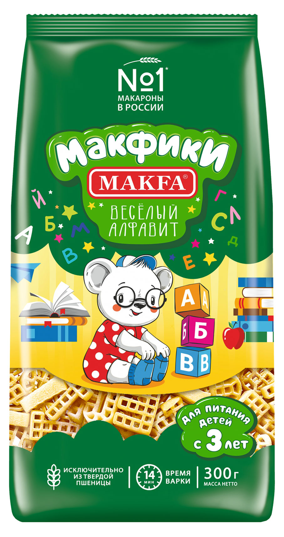 Изображение товара Макаронные изделия Makfa Макфики Веселый алфавит, 300 г