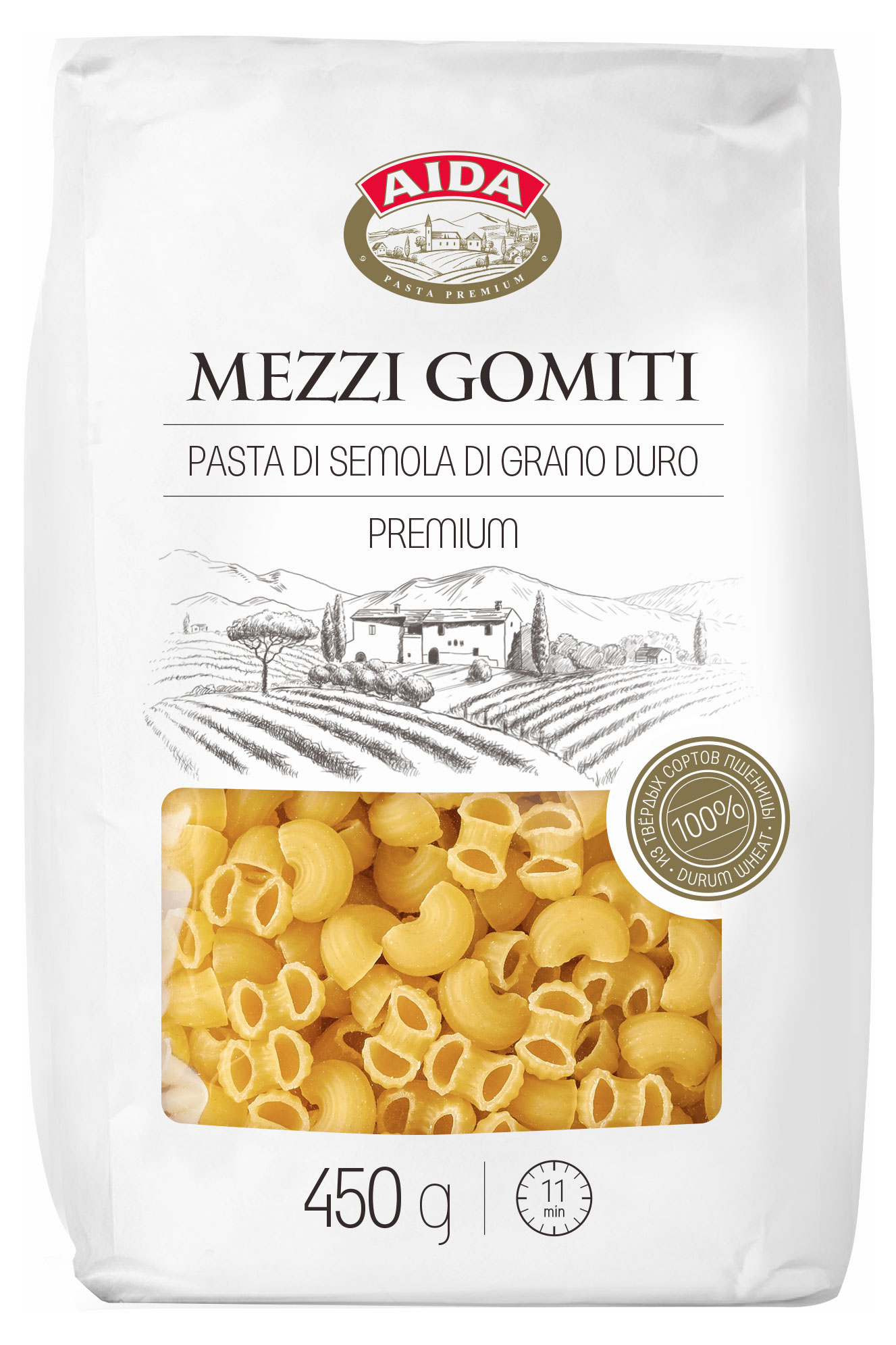 

Макаронные изделия Aida Mezzi gomiti Рожки, 450 г