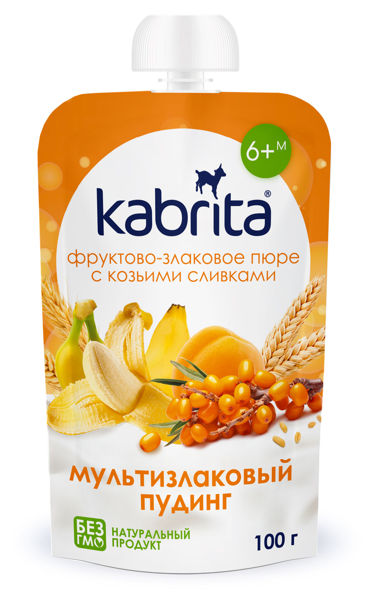 

Пюре Kabrita Мультизлаковый пудинг с козьими сливками с 6 мес, 100 г