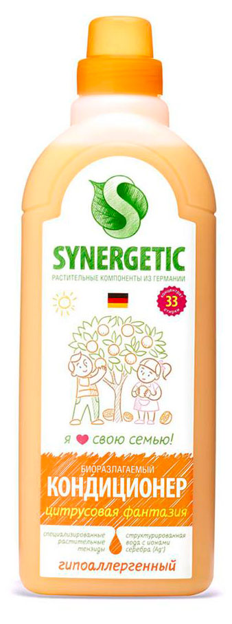 

Кондиционер для белья Synergetic Цитрусовая фантазия, 1 л