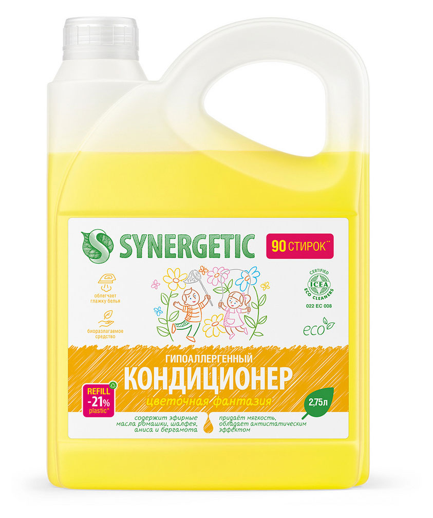

Кондиционер для белья Synergetic Цветочная фантазия, 2,75 л