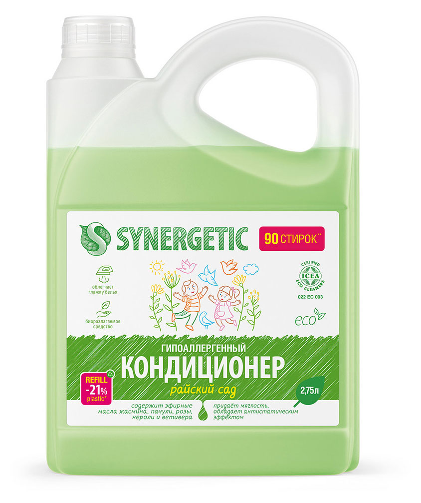 

Кондиционер для белья Synergetic Райский сад, 2,75 л