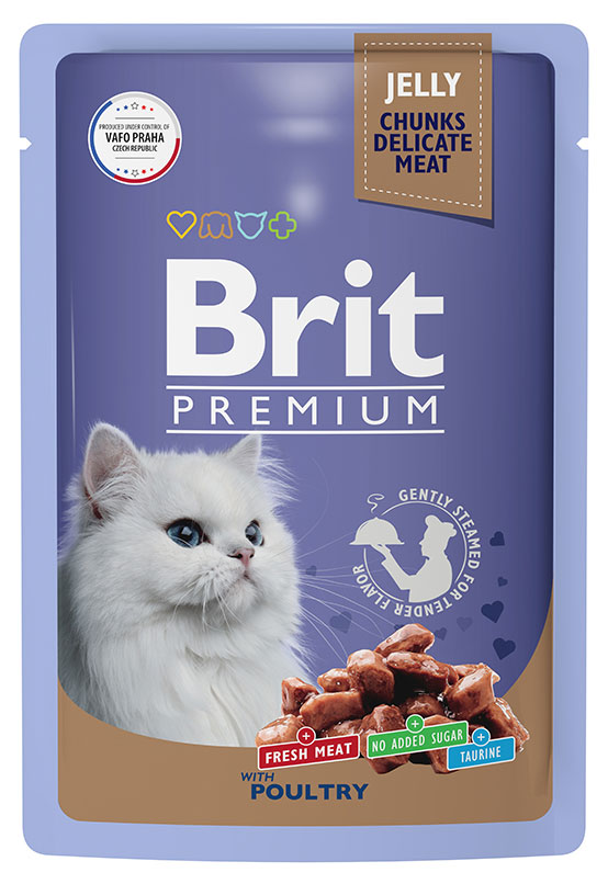 

Корм для кошек Brit Premium ассорти из птицы в желе, 85 г