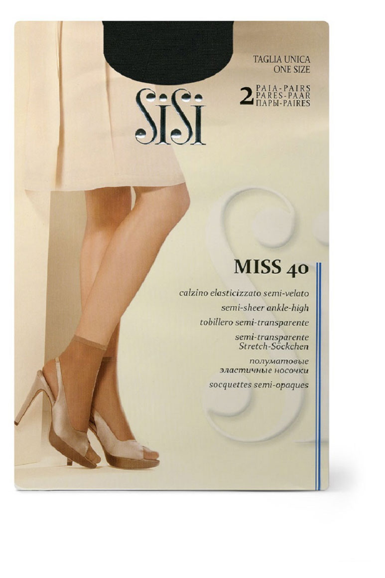

Носки женские SiSi Miss 40 den nero р. универсальный, 2 пары