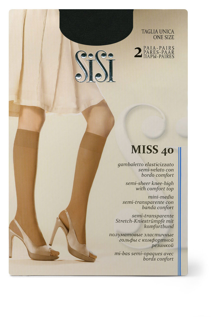 

Гольфы женские SiSi Miss 40 den nero р. универсальный, 2 пары