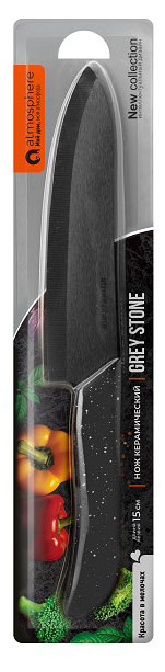 

Нож Аtmosphere Grey Stone керамический, 15 см