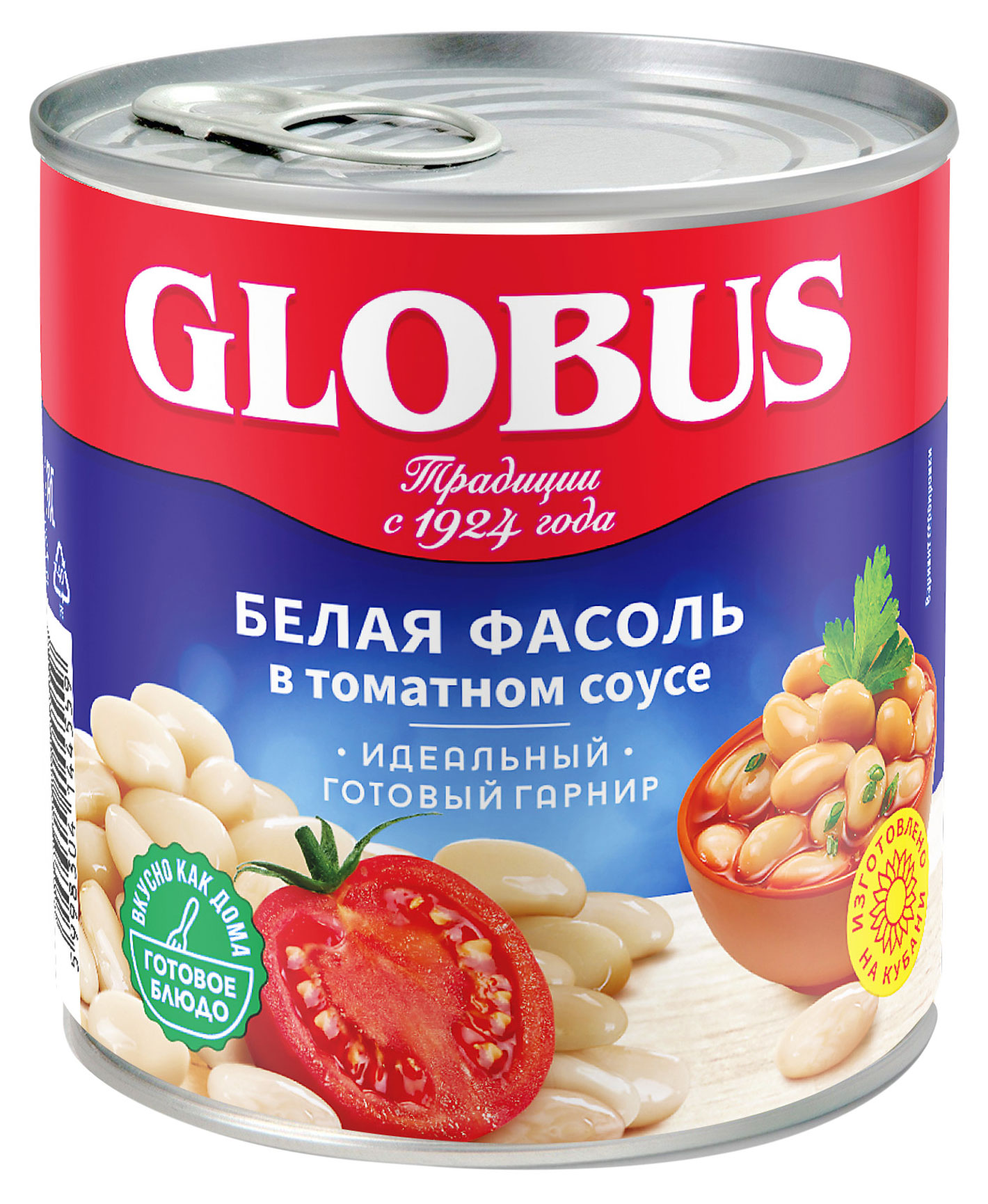 

Фасоль GLOBUS белая в томатном соусе, 400 г