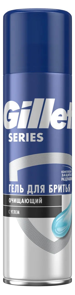 

Гель для бритья Gillette Series Очищающий с древесным углем, 200 мл