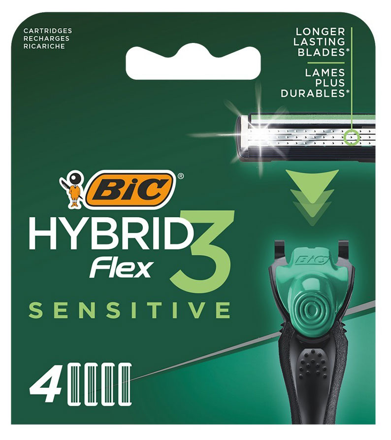 

Cменные кассеты для бритья BIC Flex 3 Hybrid Sensitive, 4 шт