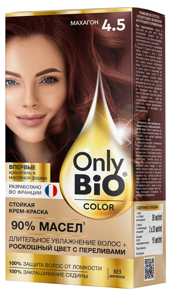 

Крем-краска для волос Фитокосметик Only Bio Color Тон 4.5 Махагон, 115 мл