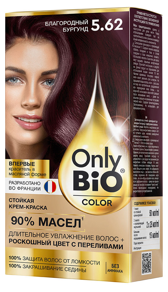 Изображение товара Крем-краска для волос Фитокосметик Only Bio Color 5.62 Благородный бургунд 115 мл