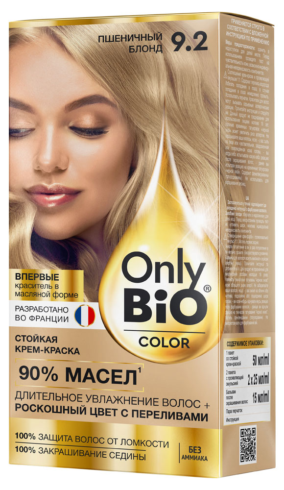 

Крем-краска для волос Фитокосметик Only Bio Color Тон 9.2 Пшеничный блонд, 115 мл
