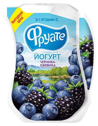 

Йогурт питьевой Фруате черника-ежевика 1.5%, 950 г