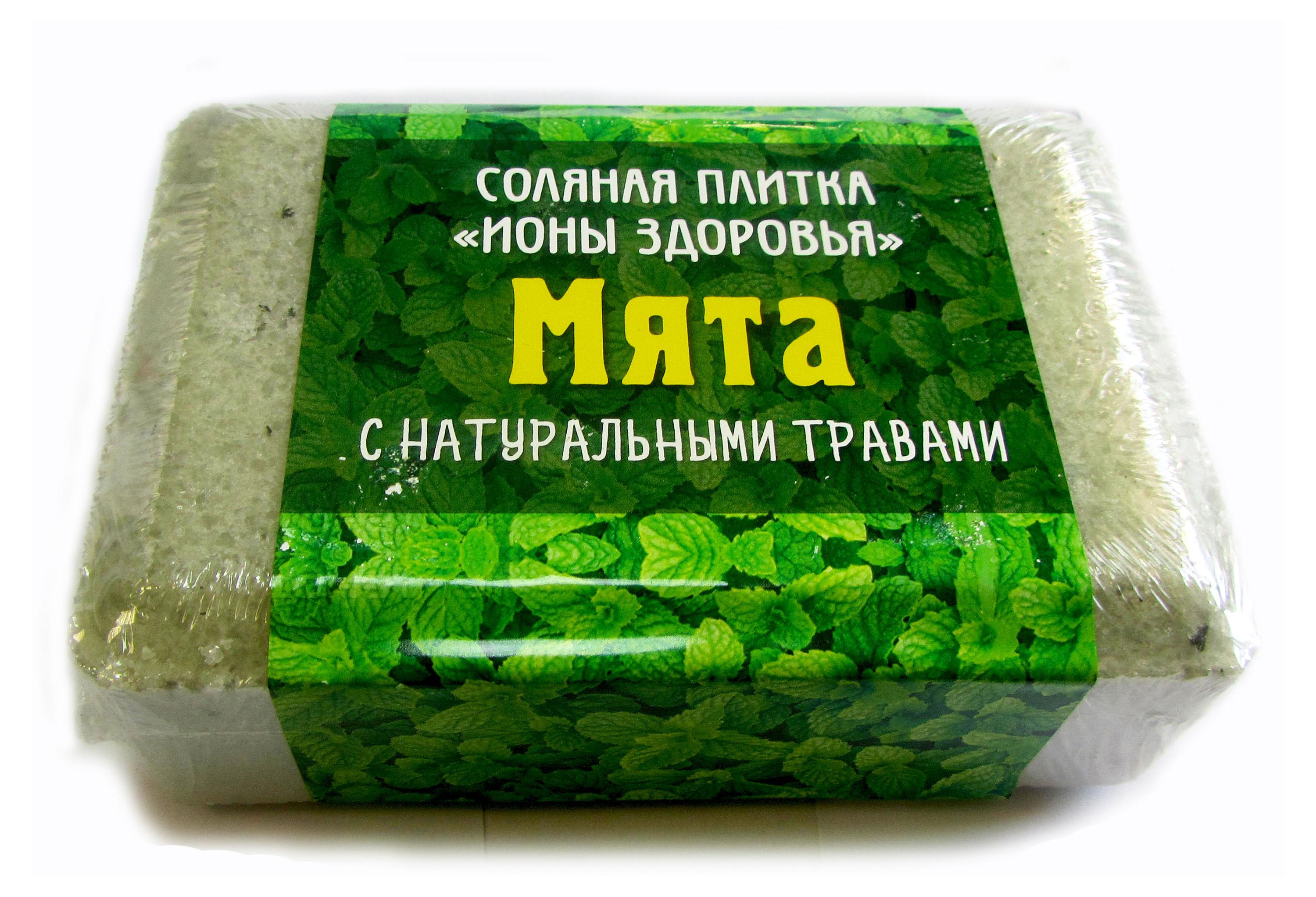 

Cоляная плитка OBSI Мята для бани и сауны с натуральной травой, 1,3 кг