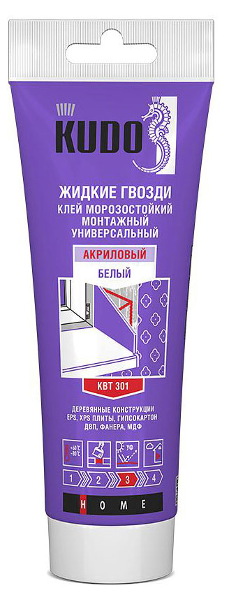 

Клей KUDO монтажный акриловый белый, 200 мл