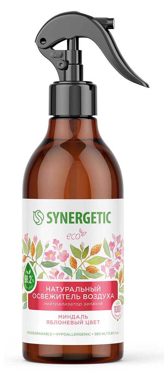 

Освежитель воздуха Synergetic Ароматический гипоаллергенный Миндаль и яблоневый цвет, 380 мл
